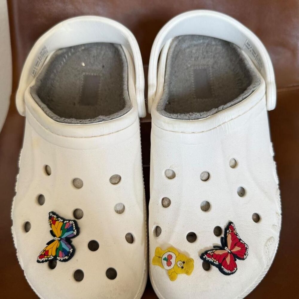 Crocs Men's White and Cream Clogs